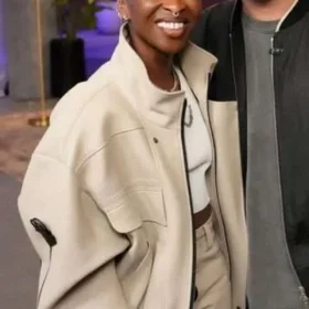 Access Hollywood 2025 Cynthia Erivo Leather Jacket