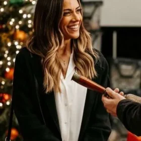 Karen Kingsbury’s the Christmas Ring 2025 Jana Kramer Black Coat