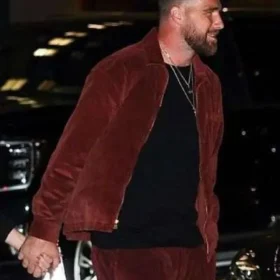 Travis Kelce NYC 2025 Corduroy Jacket
