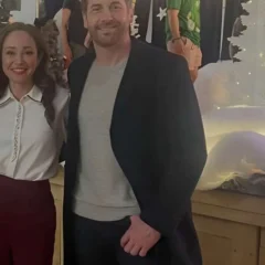 Authentic Niall Matter black wool coat from We Met in December: lapel collar, 3 front pockets, viscose lining. Timeless, warm & screen-accurate. Fast US shipping.