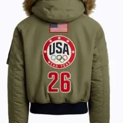 Olympic 2026 Team USA Green Bomber Jacket