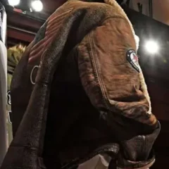 Olympics 2026 Team USA Brown Flight Leather Jacket