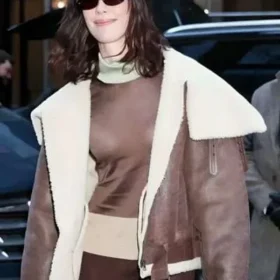 NYC 2026 Rebecca Hall Shearling Leather Jacket