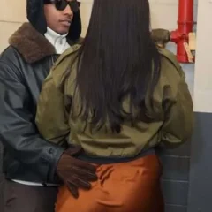 NYC 2026 Rihanna Green Cropped Jacket