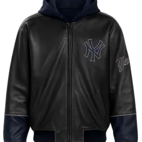 Timothee Chalamet Yankees Game 2025 Black Bomber Jacket