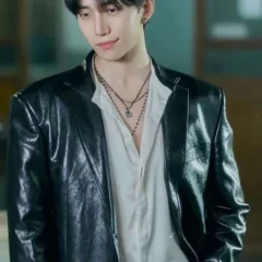 Lee Jun-ho Typhoon Family 2025 Leather Blazer