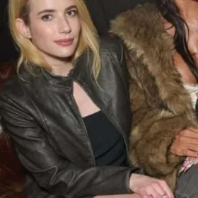 Emma Roberts Event 2026 Leather Jacket