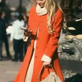 Gia Skova Street Style 2026 Orange Coat