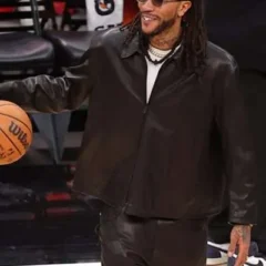 Derrick Rose Retirement 2026 Black Leather Jacket