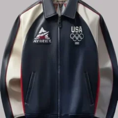 Team USA Olympics 2026 Bomber Leather Jacket