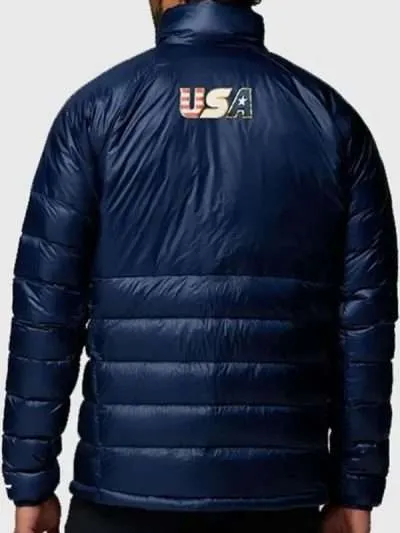 Winter Olympics 2026 Team USA Blue Puffer Jacket
