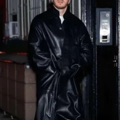 NYC 2026 Jack Harlow Black Leather Coat