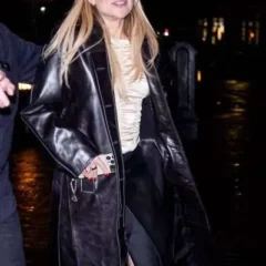 NYC 2026 Kate Hudson Leather Coat