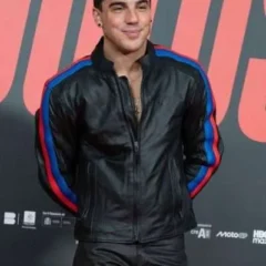 Idolos 2026 Oscar Casas Biker Black Leather Jacket