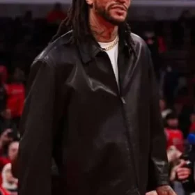 Derrick Rose Retirement 2026 Black Leather Jacket