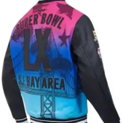 Super Bowl LX 2026 Black Varsity Jacket