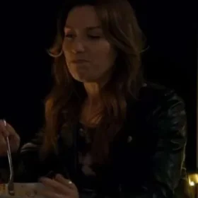 Stephanie Panozzo Home and Away Black Leather Jacket