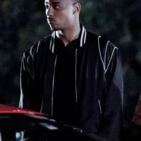 Keith Powers The Gates 2026 Black Bomber Jacket