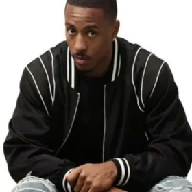 Keith Powers The Gates 2026 Black Bomber Jacket