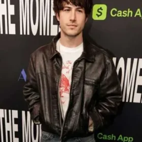 The Moment 2026 Dylan Minnette Black Leather Jacket