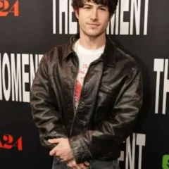 The Moment 2026 Dylan Minnette Black Leather Jacket