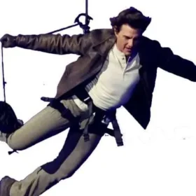 Tom Cruise Paris Olympics 2024 Brown Leather Jacket