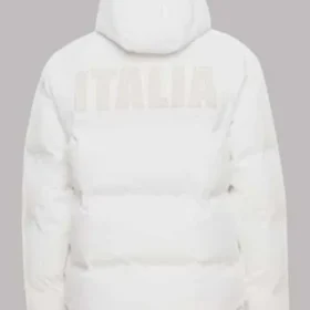 Winter Olympics 2026 Team Italy White Puffer Jacket