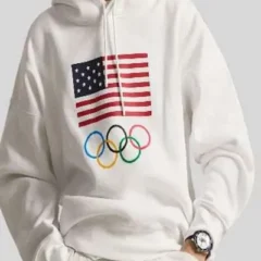 Winter Olympics 2026 Team USA White Hoodie