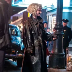 The Bride 2026 Jessie Buckley Leather Coat