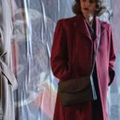 Penélope Cruz The Bride 2026 Red Wool Coat
