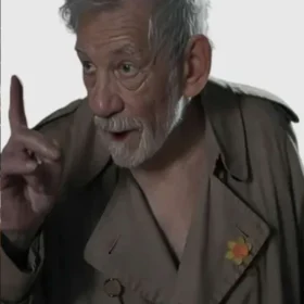 Ian McKellen The Christophers 2026 Brown Coat