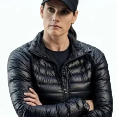 Missy Peregrym CIA 2026 Black Puffer Jacket