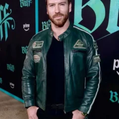 The Bluff Movie Premiere Jesse Kove Green Leather Jacket