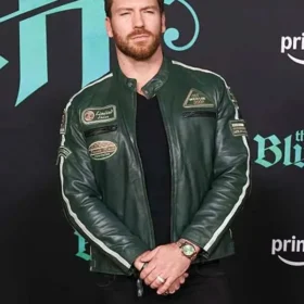 The Bluff Movie Premiere Jesse Kove Green Leather Jacket