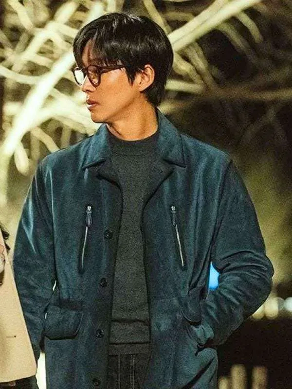 Our Movie Namkoong Min Blue Suede Leather Jacket