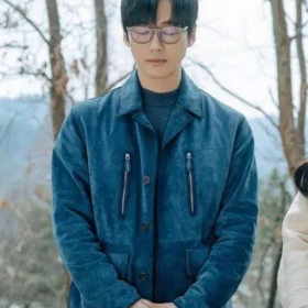 Our Movie Namkoong Min Blue Suede Leather Jacket