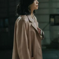 Lee Seol Our Movie Leather Coat