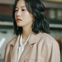 Lee Seol Our Movie Leather Coat