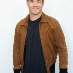 Adam Devine Super Bowl 2026 Brown Suede Jacket