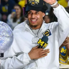 Yaxel Lendeborg National Championship 2026 White Jacket