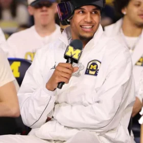 Yaxel Lendeborg National Championship 2026 White Jacket