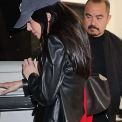 Kendall Jenner 2026 Black Leather Jacket