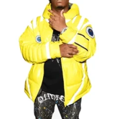 Juice WRLD Yellow Nylon Puffer Jacket