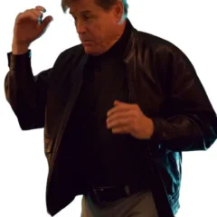 Michael Paré Knightfall 2026 Black Leather Jacket