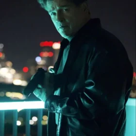 Michael Paré Knightfall 2026 Black Leather Jacket
