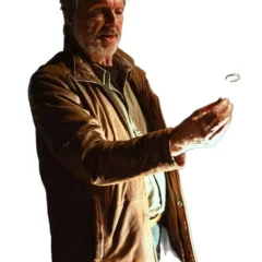 Ian Ogilvy Knightfall 2026 Brown Leather Jacket