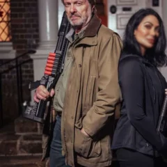 Knightfall 2026 Ian Ogilvy Brown Cotton Jacket