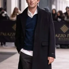 Milan Fashion Week 2026 Jannis Niewöhner Black Coat