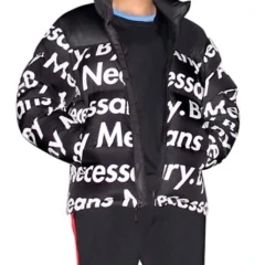 Goku Drip Black Puffer Jacket