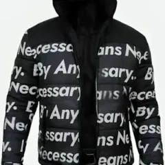 Goku Drip Black Puffer Jacket